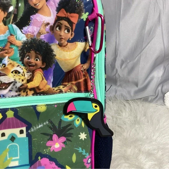 Bioworld Disney Encanto Movie Magic Backpack with Toucan Keychain Bag Charm EUC - Picture 2 of 12